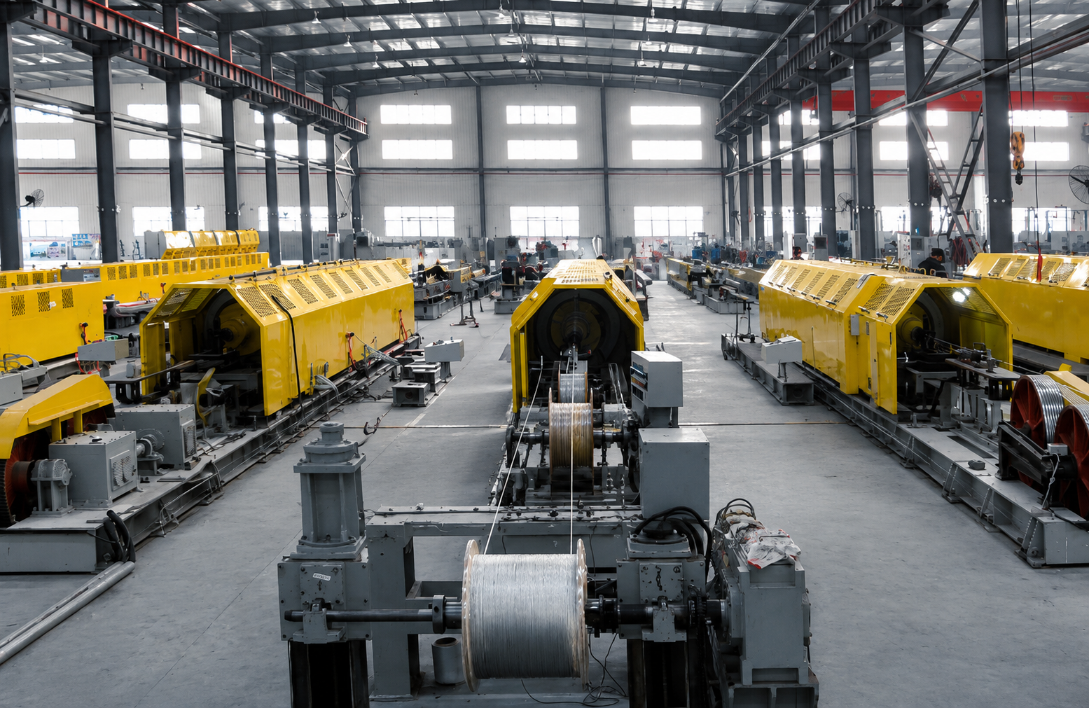 Steel wire rope factory production workshop