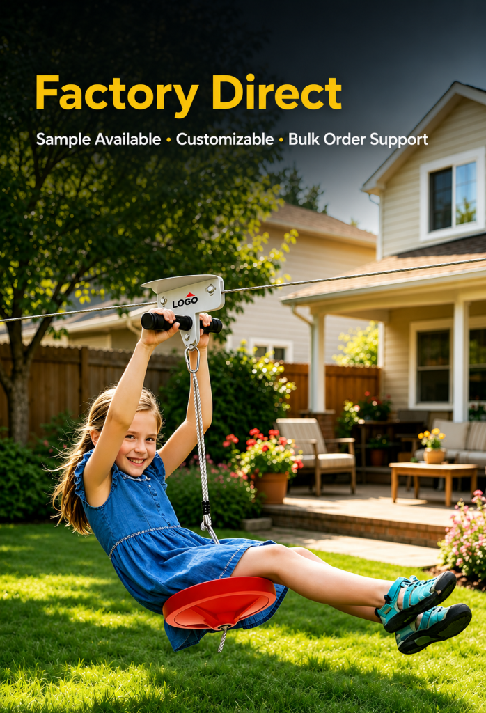 Mobile hero banner for kids zip line kits